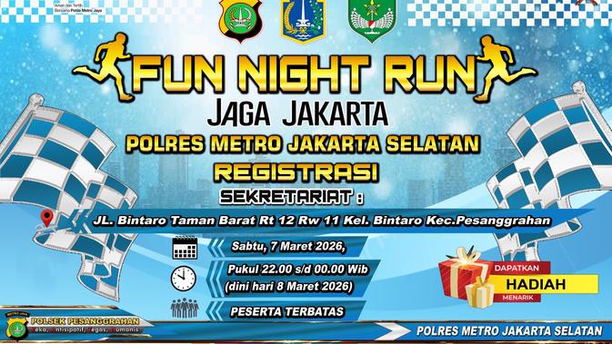 Marak Balap Lari Liar di Jakarta, Polisi Fasilitasi Pelari Lewat Fun Night Run