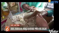 Awal puasa, harga sejumlah bahan pokok, seperti bawang putih, tomat dan cabai di beberapa daerah melonjak.