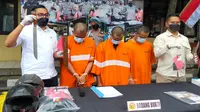 Polisi membekuk tiga pelaku begal bersenjata pedang yang beraksi di Jalan Veteran Kota Malang pada 6 Agustus 2022 lalu. (Liputan6.com/Zainul Arifin)&nbsp;