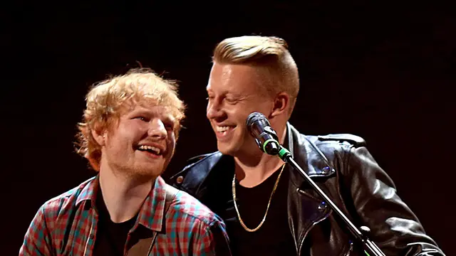 Macklemore dan Ed Sheeran. (Christopher Polk / AFP)