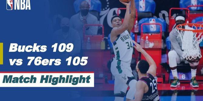 VIDEO: Highlights NBA, Milwaukee Bucks Permalukan Pimpinan Klasemen Philadelphia 76ers 109-105