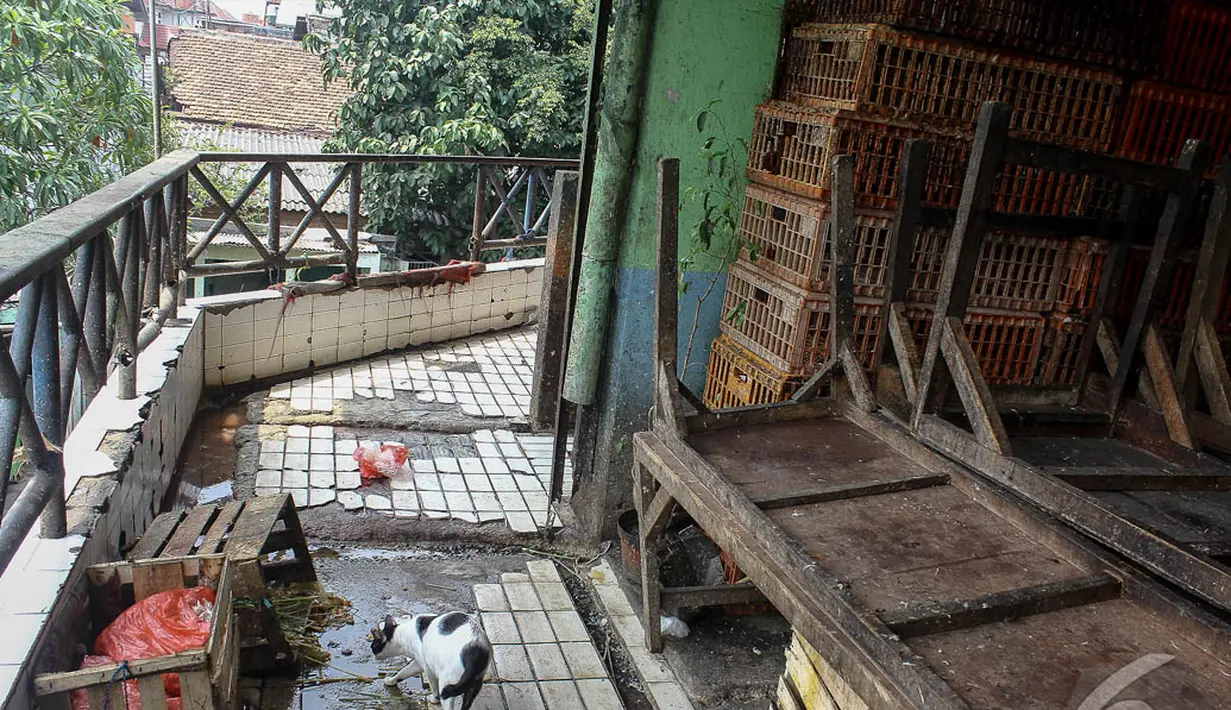 Kotor dan tak terawat adalah gambaran umum pasar slipi saat ini, Jakarta, Selasa (7/10/2014) (Liputan6.com/Faizal Fanani)