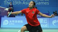 Tunggal putri Indonesia Gregoria Mariska Tunjung akan menghadapi&nbsp;Aya Ohori dari Jepang di perempat final cabang bulu tangkis nomor perorangan Asian Games 2023. Pertandingan ini akan dimainkan di&nbsp;Binjiang Gymnasium, China, Rabu, 4 Oktober 2023. (foto: PBSI)