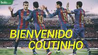 Grafis fantasi Philipe Coutinho gelandang Liverpool bermain di Barcelona (Bola.com/Adreanus Titus)