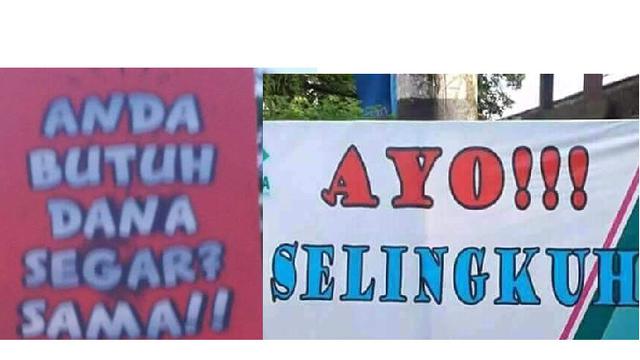 10 Spanduk Jualan Super Kocak ini Bikin Fokus Buyar