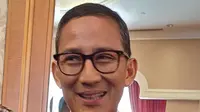 Menteri Pariwisata dan Ekonomi Kreatif (Menparekraf) Sandiaga Uno dalam acara Digi-Talk Fest di Ritz Carlton Mega Kuningan Hotel, Jakarta, Rabu (13/9/2023). (Maulandy/Liputan6.com)