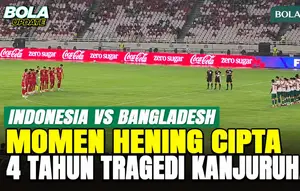 Momen Hening Cipta Sebelum Indonesia vs Bangladesh, Mengenang 4 Tahun Tragedi Kanjuruhan