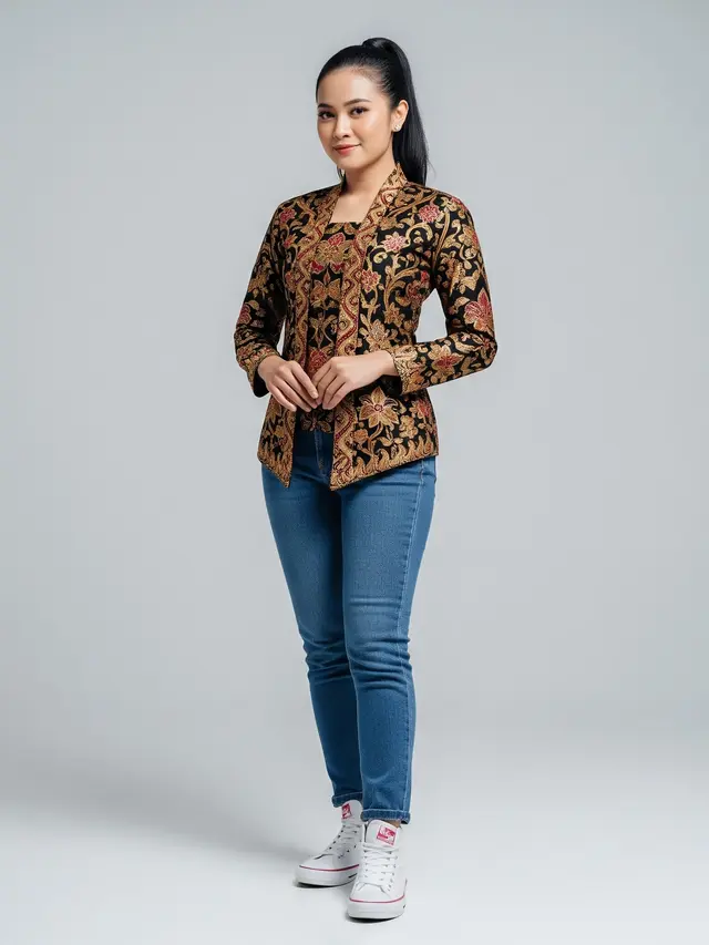 Model Kebaya Modern dengan Celana Jeans