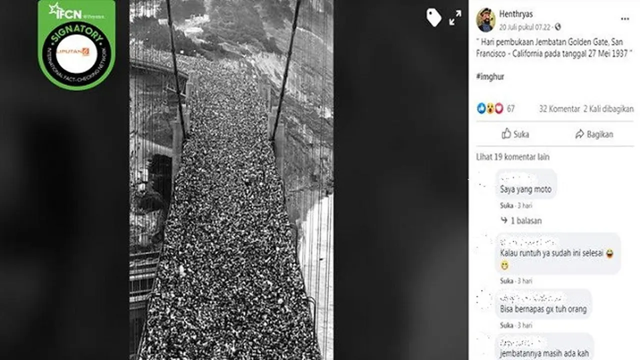 Gambar Tangkapan Layar Foto Jembatan Golden Gate