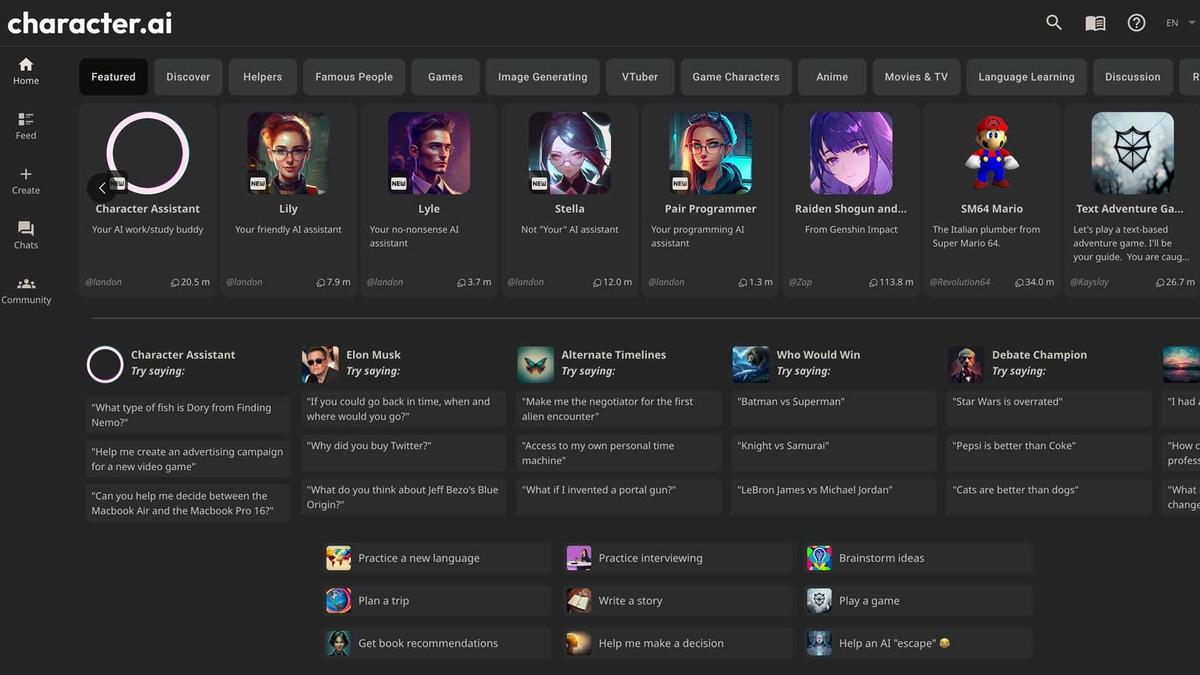 Proses Ciptaan Watak AI di Character.ai