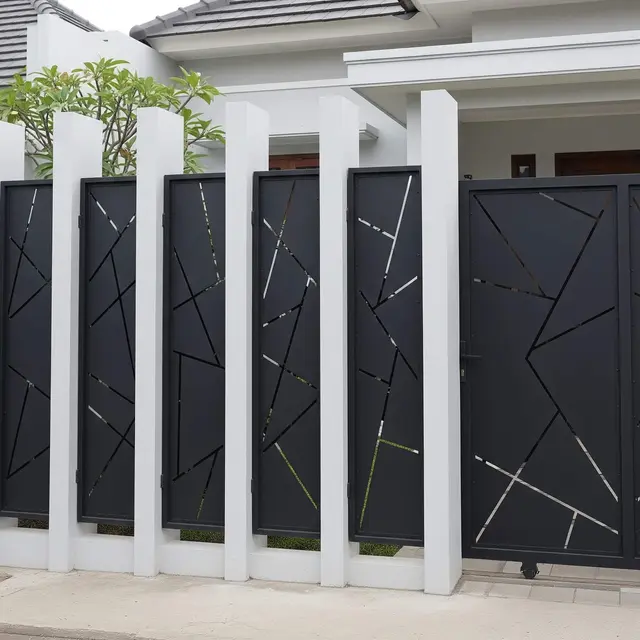 Pagar Beton Kombinasi Besi Minimalis dan Estetik