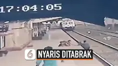 BOCAH JATUH DARI PERON NYARIS DITABRAK KERETA