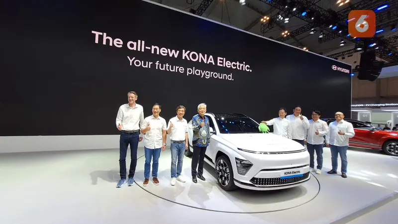 All new Hyundai Kona Electric meluncur di GIIAS 2024. (Liputan6.com/Arief Aszhari)