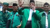 Ketum DPP PPP Suryadharma Ali pimpin kampanye terbuka partainya di Tangerang, Banten. (Liputan6.com/Naomi Trisna)