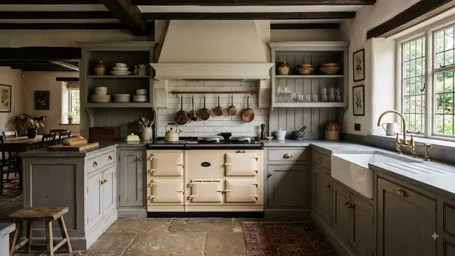 Ilustrasi Warna Kabinet Dapur yang Bikin Terkesan Jadul/AI Generated