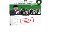 Cek Fakta: Hoaks Poster Lowongan Kerja Petugas Haji Tahun 2023