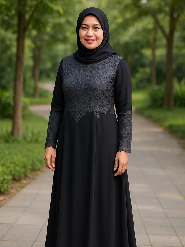7 Model Gamis Kekinian Buat Usia 40 sampai 50 Tahun Agar Tetap Fresh dan Stylish