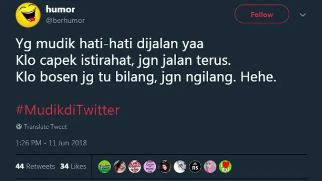 Kalau kamu nggak bisa mudik ke kampung halaman, mungkin 'mudik di Twitter' bisa jadi obat rindu.