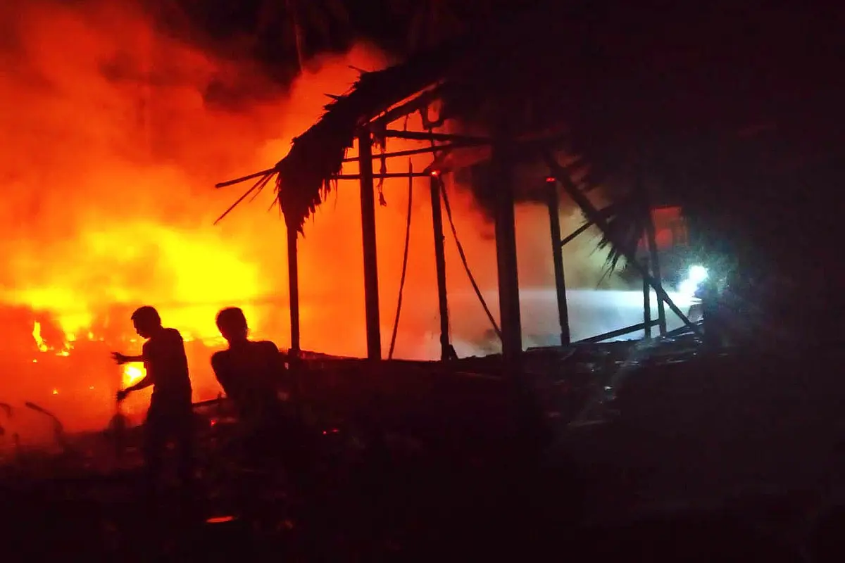 Kebakaran pesantren di Aceh Selatan (Liputan6.com/Rino Abonita)