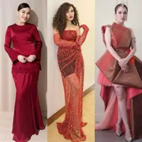 Lihat di sini beberapa potret gaya bold Ayu Ting Ting pakai outfit berwarna merah.