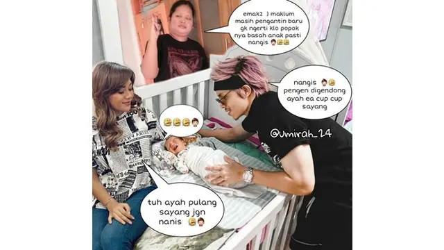 6 Editan Foto Jika Atta Halilintar dan Aurel Hermansyah Punya Bayi Ini Kocak
