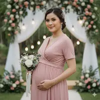 Model baju bridesmaid bumil 2026 (Foto: Gemini AI)
