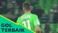 Video highlights 5 gol terbaik Ligue 1 Prancis pekan ke-28,tendangan bebas Valentin Eysseric glandang Saint-Étienne berhasil tipu kiper Caen