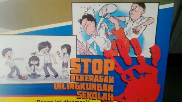 Kampanye stop kekerasan dengan cara melapor kepada kepolisian atau orang yang dipercaya. (Foto: Liputan6.com/Muhamad Ridlo)