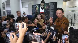 Basuki Tjahaja Purnama alias Ahok diperiksa sebagai salah satu saksi perihal kasus dugaan tindak pidana korupsi tata kelola minyak mentah dan produk kilang pada PT Pertamina (Persero), Subholding Pertamina dan Kontraktor Kontrak Kerja Sama (KKKS) tahun 2018-2023. (merdeka.com/Arie Basuki)
