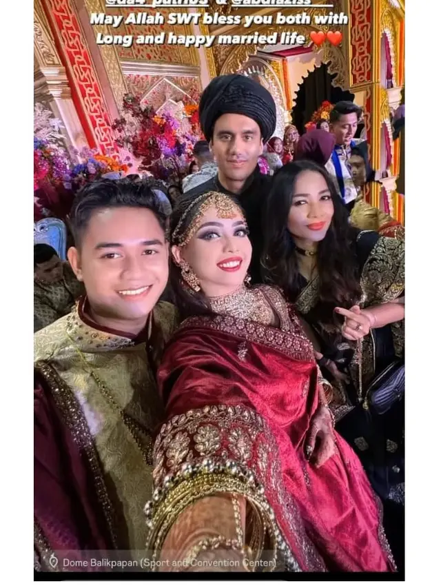 7 Potret Resepsi Putri Isnari dan Abdul Azis dengan Tema BollyWood, Meriah Banget