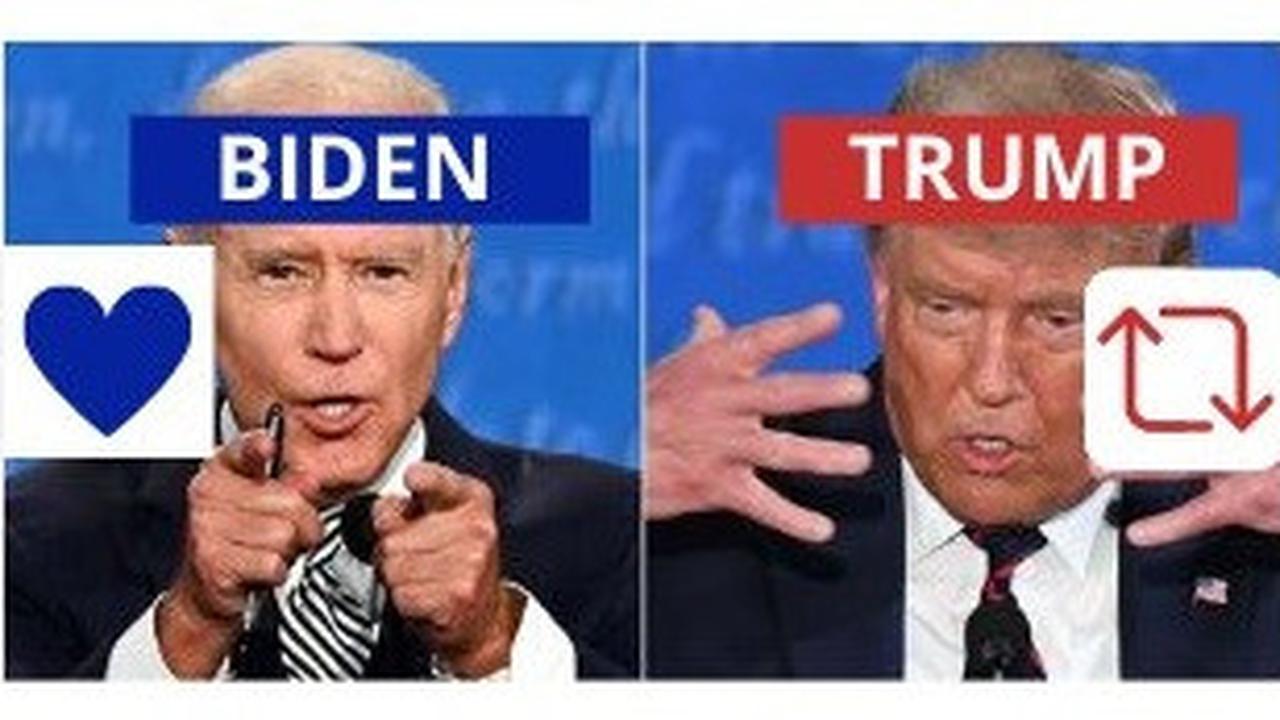 Ilustrasi Twitter Trump VS Biden