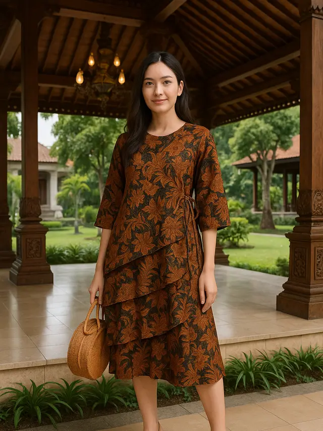 Model Tunik Batik Tali Samping Terbaru