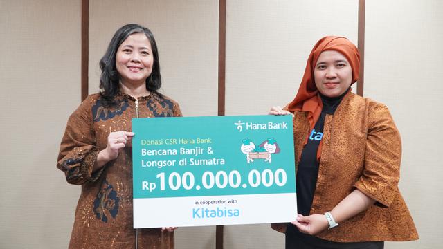 Hana Bank Salurkan Donasi Rp 100 Juta untuk Korban Banjir dan Longsor di Sumatera
