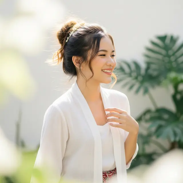 Messy Bun dengan Sentuhan Bohemian