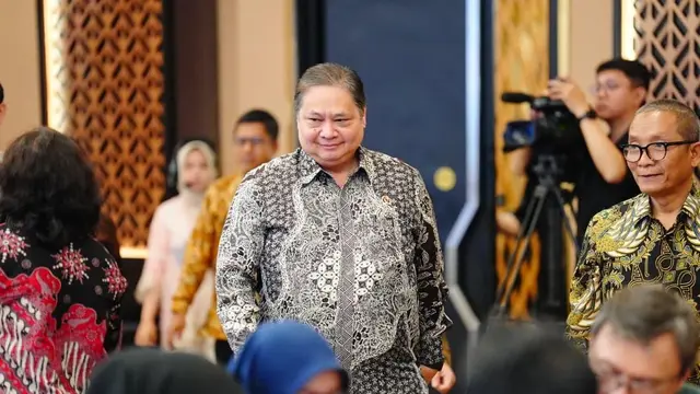 Menteri Koordinator Bidang Perekonomian Airlangga Hartarto dalam acara BIG Downstream Insights 2026 di Jakarta, Selasa (6/10/2026). (Dok Kementerian Perekonomian)