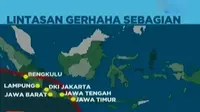 Lokasi terbaik menikmati Gerhana Matahari Cincin ada di kota Manna, Bengkulu selama 34 menit 1 detik.