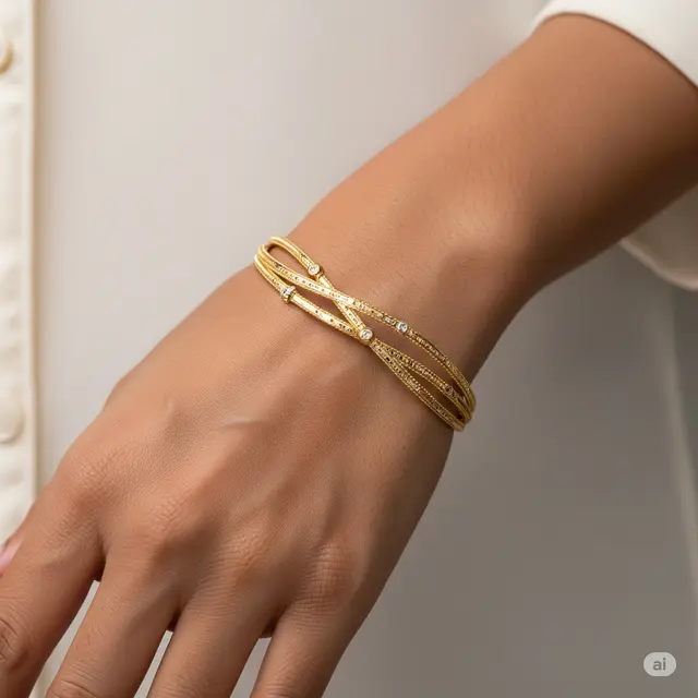 Model Gelang 50 Gram Emas Elegan untuk Ibu-Ibu 40 Tahun ke Atas
