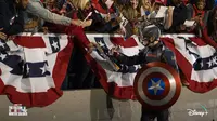 Captain America baru di serial The Falcon and the Winter Soldier yang diperankan Wyatt Russell. (Marvel Studios/Disney+)