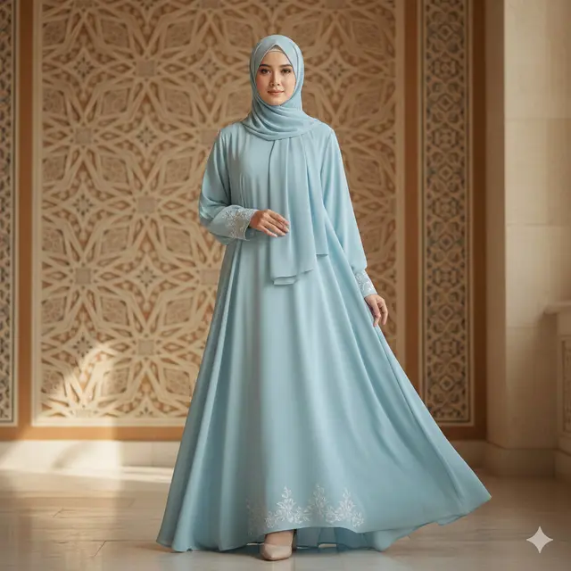 Model Gamis Abaya Warna Warni Pastel