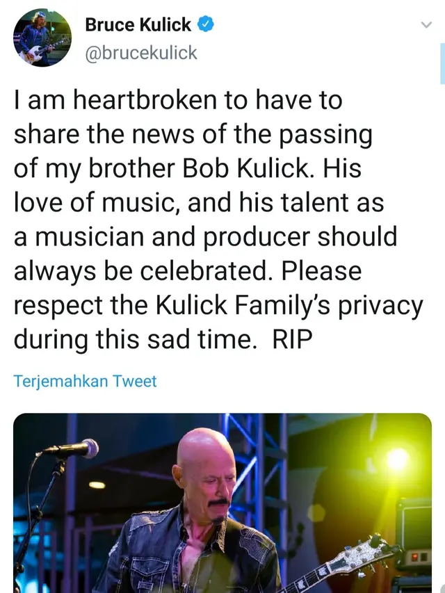 Cuitan Bruce Kulick. (Foto: Twitter @brucekulick)