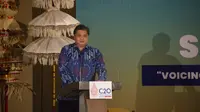Menko Airlangga saat menyampaikan remarks usai penyerahan Komunike C20.