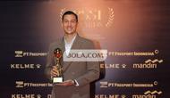 Bek Timnas Indonesia dan Sassuolo, Jay Idzes, terpilih sebagai pemain terbaik atau Player of the Year pada ajang PSSI Awards yang digelar di Jakarta, Sabtu (28/3/2026) malam WIB. (Bola.com/Bagaskara Lazuardi)