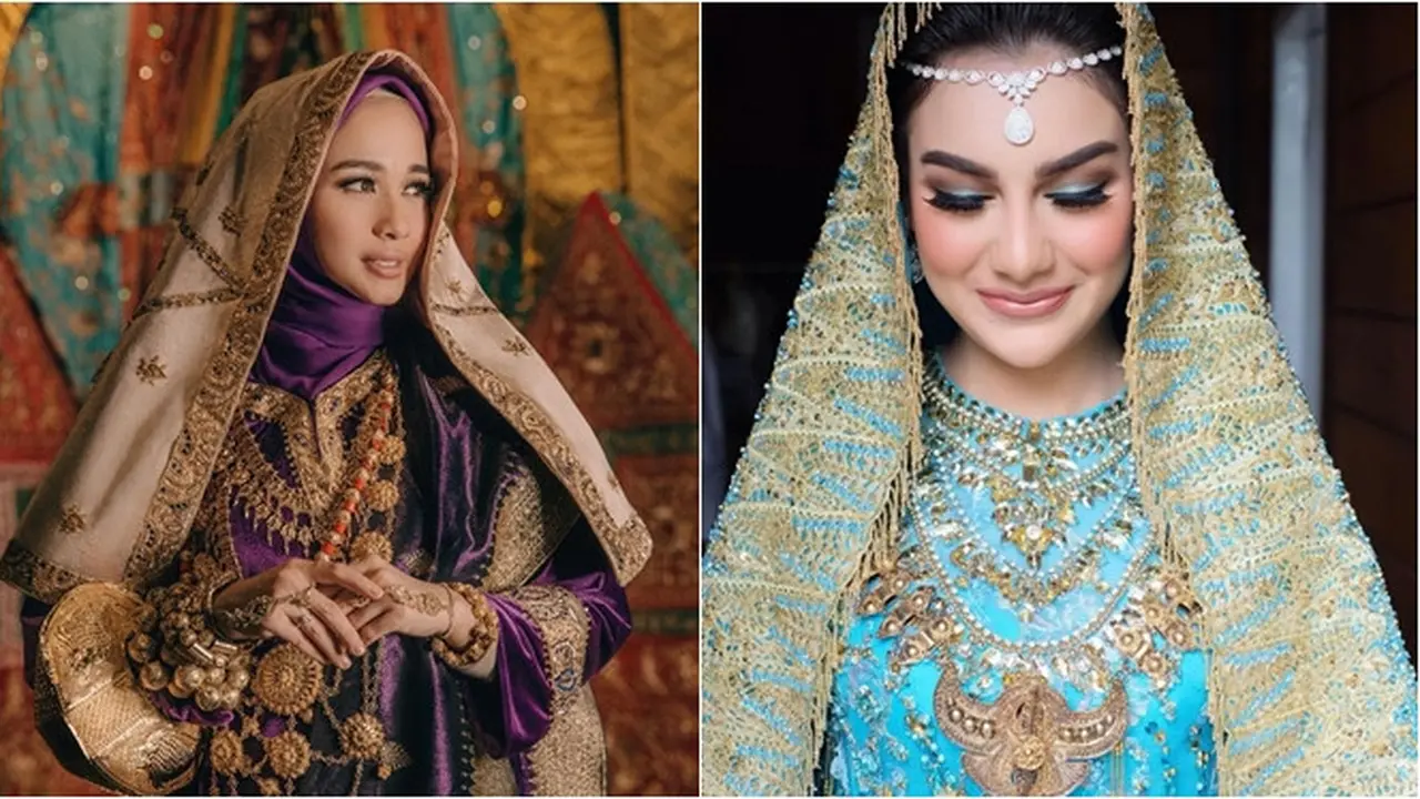 Potret seleb kenakan adat Minang di hari pernikahannya