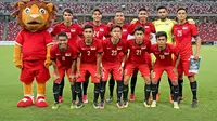 Timnas Singapura U-23 saat beruji coba kontra Timnas Indonesia U-23 di Stadion Nasional, Singapura (21/3/2018). (Bola.com/Dok. FAS)