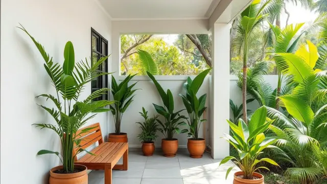 Teras dengan Taman Kecil