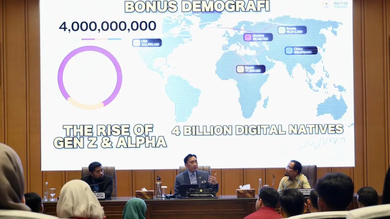 Wakil Ketua MPR RI Edhie Baskoro Yudhoyono (Ibas) dalam Seminar Kebangsaan menyambut Hari Kebangkitan Nasional bertajuk “Belajar Now, Aksi Esok, Ukir Great Future, Generasi Emas Bangun Bangsa”, Senin (18/5/2026) (Istimewa)
