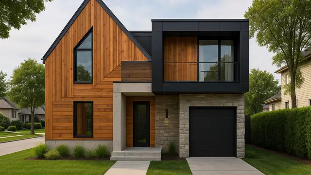 Fasad Rumah Kayu Unik 2025