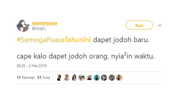 Cuitan kocak (Sumber: Twitter/sllygrr_)