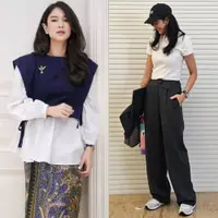 Lihat di sini beberapa potret OOTD Dian Sastro yang chic dari pakai setelan blazer hingga kebaya.