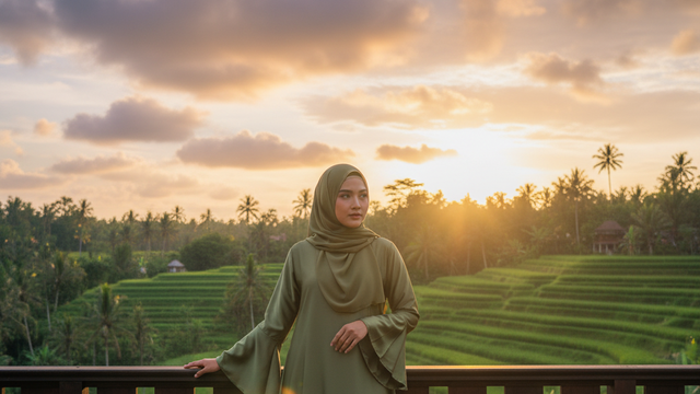 Abaya de satén liso